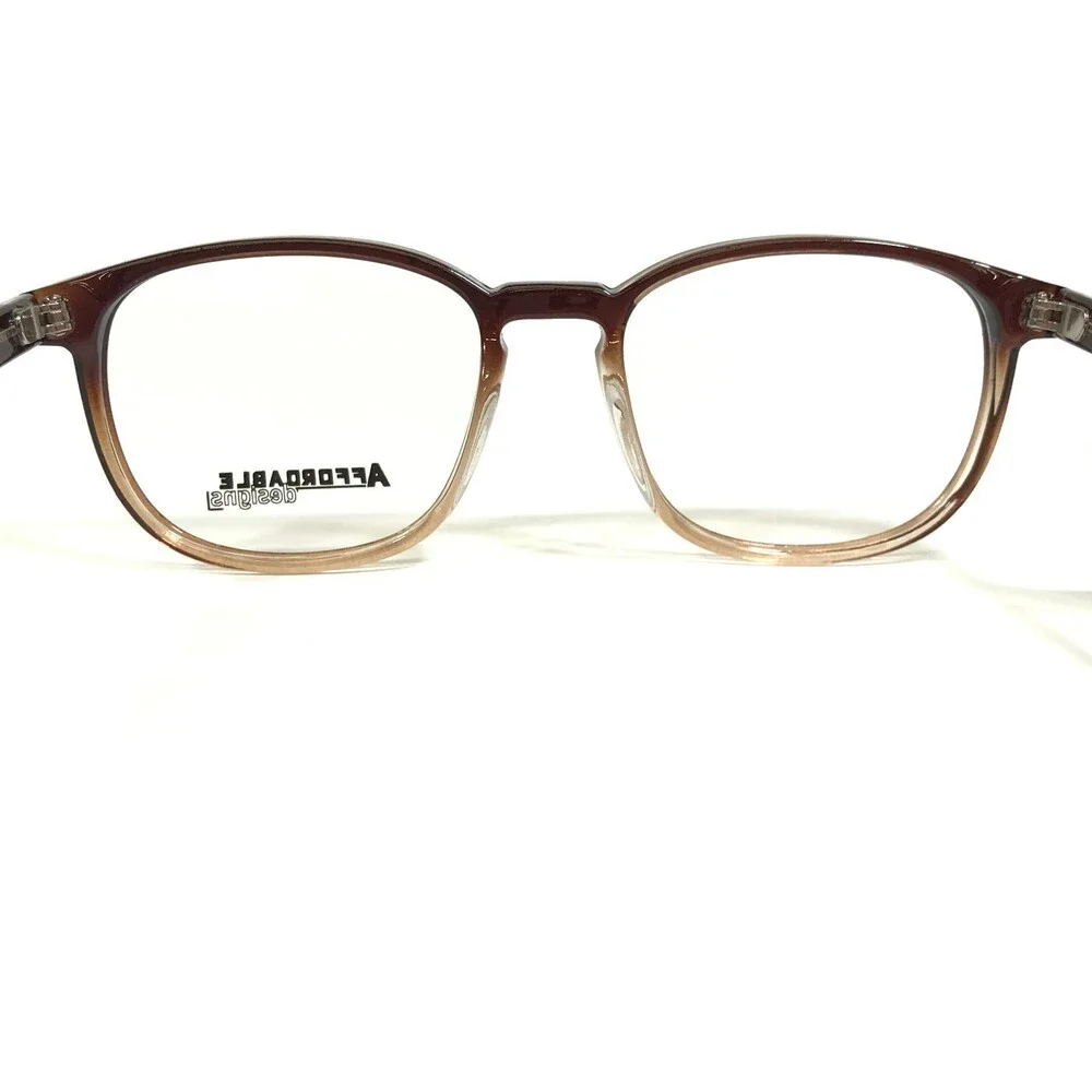 Affordable Designs Eyeglasses Frames CAMPBELL BROWN FADE Square 52-20-145